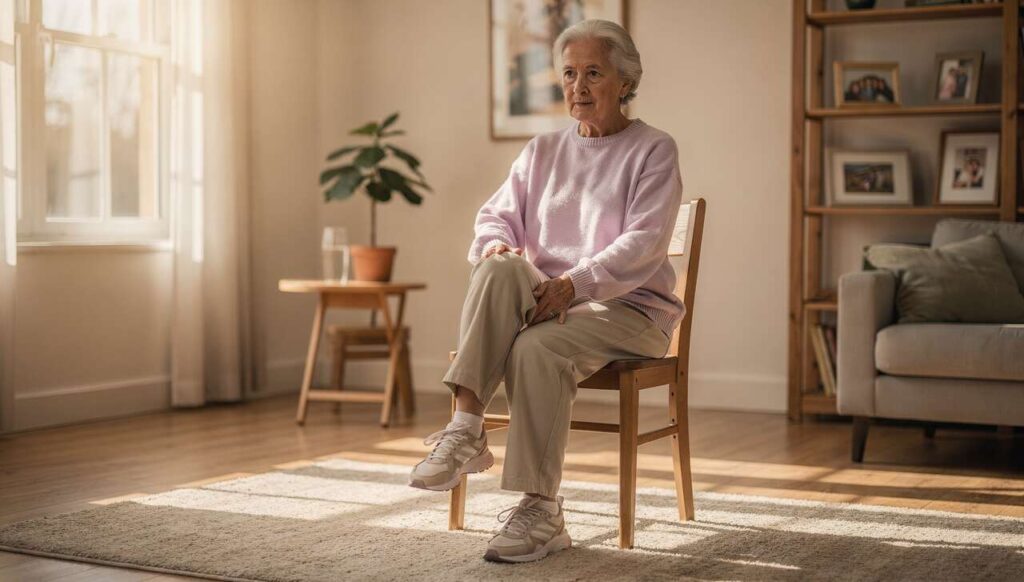 8 minuti sulla sedia: la routine per i fianchi che supera gli squat dopo i 60 anni